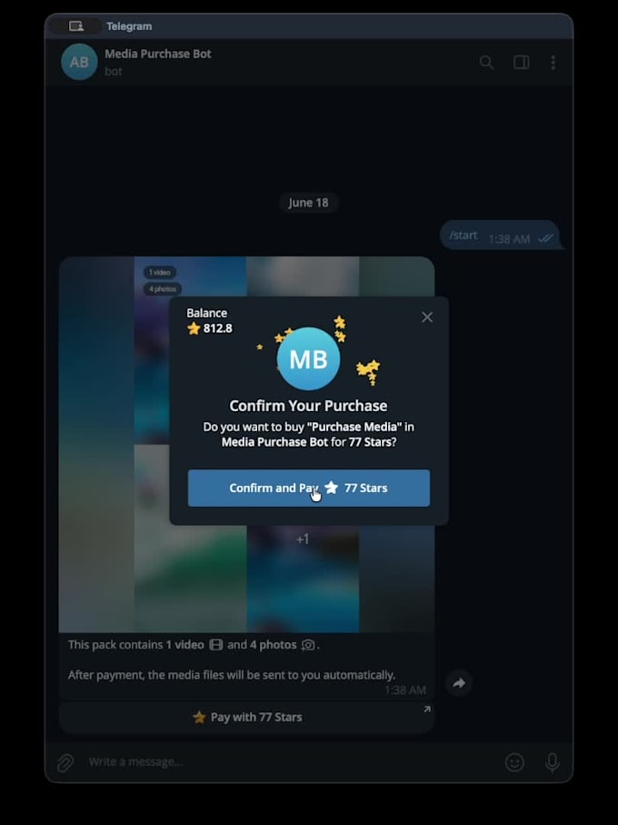 code a professional telegram bot
