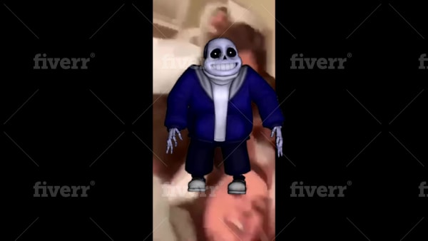 Put sans dancing the fortnite dance in a video or image by ...