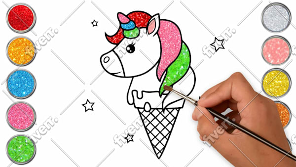 Do kids coloring pages video for youtube channel by Picretouch