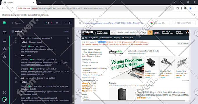 write test automation scripts using cypress or selenium