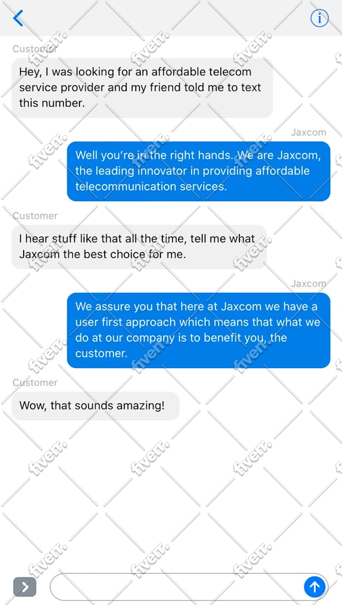 create an animated text message conversation