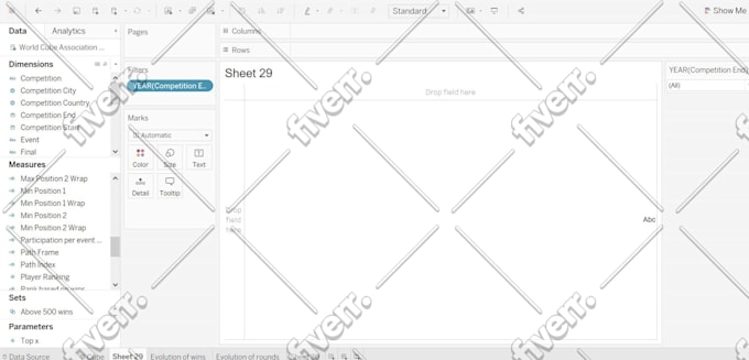 develop excel, tableau dashboards, reports and visuals