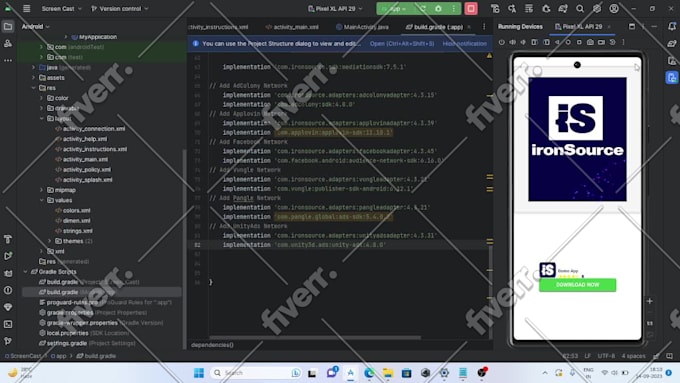 develop a professional android app using kotlin or java