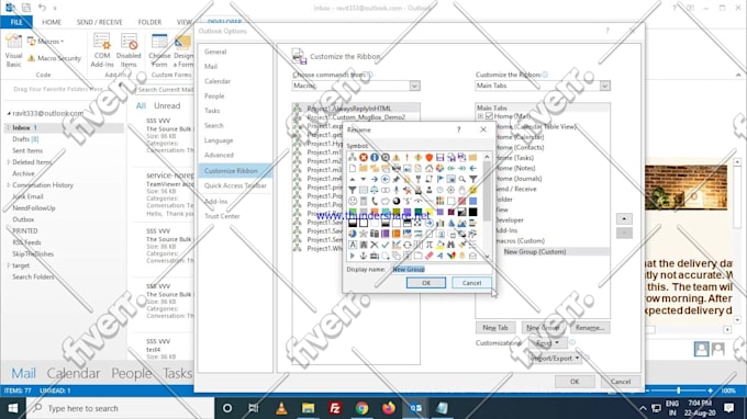 do outlook mail solution with vba macro