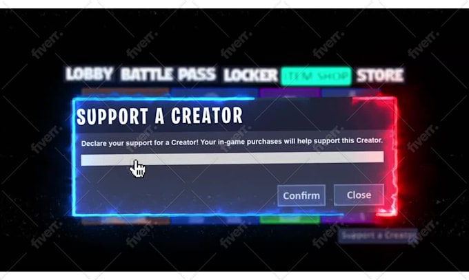 create fortnite support a creator code animation