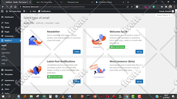 design wordpress website with elementor