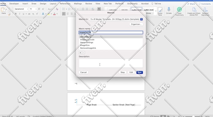create a vba macro in excel and ms word