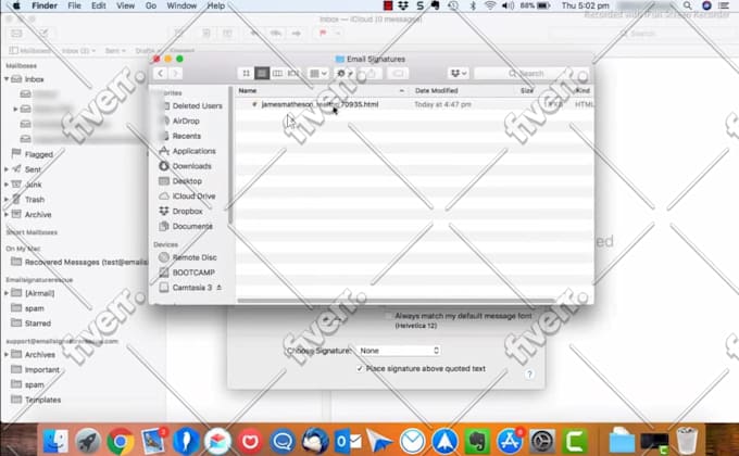 design a professional HTML email signature for gmail, outlook and apple mail