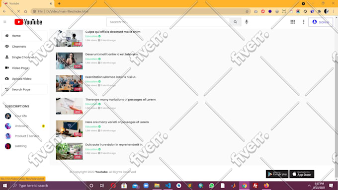 develop PSD into html and css
