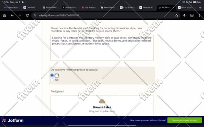 design jotform, google form, or typeform surveys, reach 200 responses