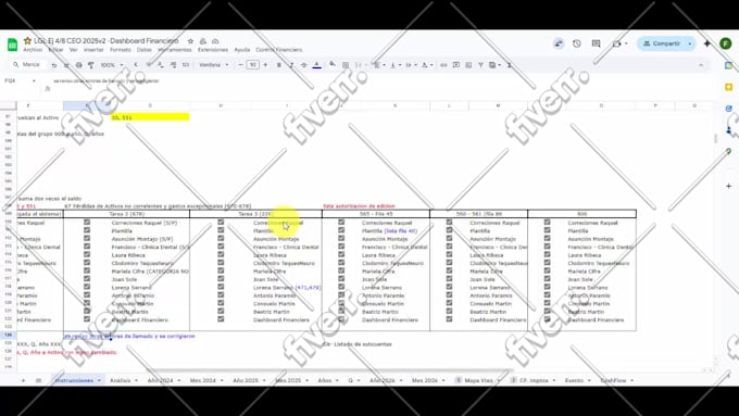 work in excel and google sheet, formulas, graphics and dynamic tables