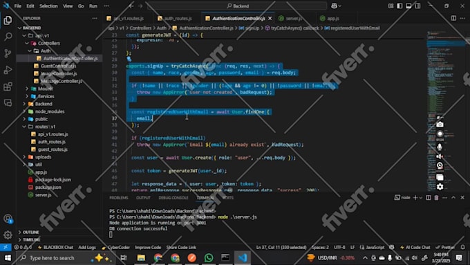 build backend nodejs django graphql nestjs sql mongodb AWS