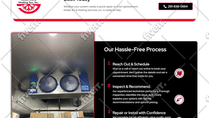 design interior, hvac, roofing, plumbing, renovation or construction website