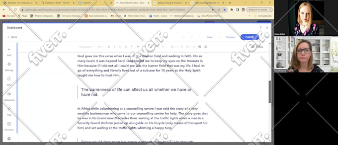 offer wix support and traning