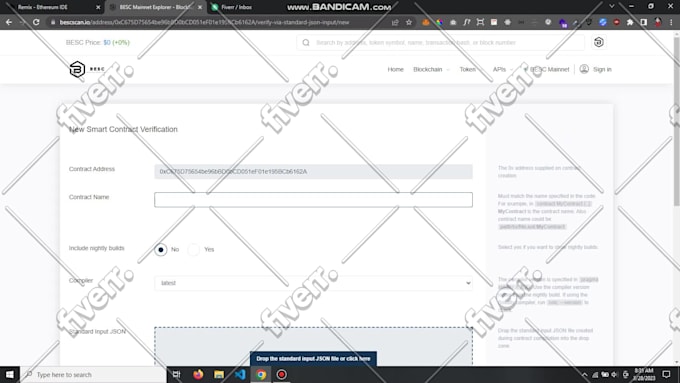 create reward erc20 or bep20 token