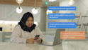 make a phone text message chat animation video