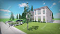 3d landscape, backyard, patio, pool, frontyard garden