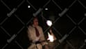 with fireworks on my head, juggle 3 fire clubs
