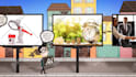 make you this eye catchy cartoon animated commercial