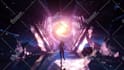 make a 3d sci fi loop animation for twitch, youtube, or music videos