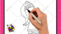 create coloring page drawing video for youtube kids