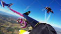 promote your logo and website in flying jet skydive video