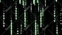 do matrix running code logo animation