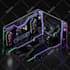 design a realistic 3d isometric gaming and streaming room
