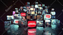 put your logo into lots of vintage tvs