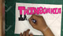 hand draw your brand, and name in graffiti time lapse video