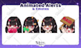 create awesome twitch panel in vtuber chibi style for you