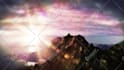 create cinematic sky mountain metallic gold 3d logo reveal intro animation