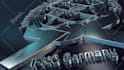 make 3d silver chrome logo animation