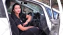 create female spokesperson video with real car background