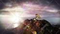 create cinematic sky mountain metallic gold 3d logo reveal intro animation