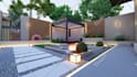 do backyard design, pool and garden design as 3d landscape architect