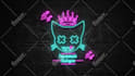 do 4k neon sign loop animation, logo intro