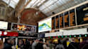 add anything inside a london train station billboard video