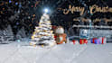 create a merry christmas and happy new year video