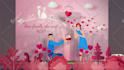 create a unique popup wedding invitation video