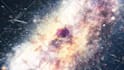 make cinematic galaxy eye logo reveal intro