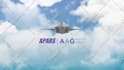 do jet plane fly through sky clouds logo reveal intro opener