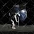 make astronaut moon flag logo reveal animation
