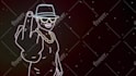 create modern neon lyric video