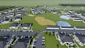 render animate masterplan, 3d site urban plan subdivision, residential community
