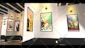 create realistic 3d art gallery slideshow video