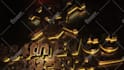 create grunge gold metallic neon glow powerful 3d logo intro animation