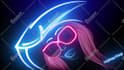 create custom neon line intro animation or neon portrait