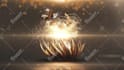 create amazing golden lotus flower animation in 4k