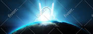 make alien ufo abduction logo reveal intro